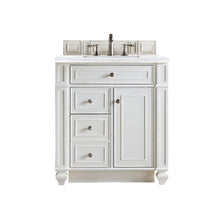 Load image into Gallery viewer, Bristol 30&quot; Single Vanity, Bright White, w/ 3 CM Arctic Fall Solid Surface Top