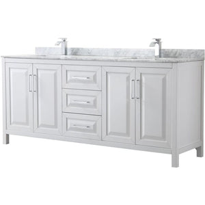 Daria 80" Vanity in White - Base Only Wyndham Collection