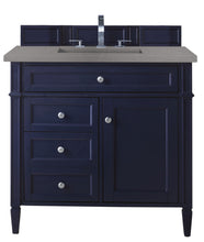 Load image into Gallery viewer, Brittany 36&quot; Victory Blue Single Vanity w/ 3 CM Grey Expo Quartz Top