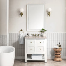 Load image into Gallery viewer, Breckenridge 30&quot; Single Vanity, Bright White w/ 3CM Eternal Marfil Top