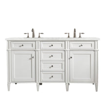 Load image into Gallery viewer, Brittany 60&quot; Bright White Double Vanity w/ 3 CM Eternal Jasmine Pearl Quartz Top