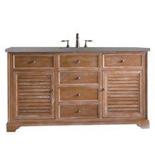 Load image into Gallery viewer, Savannah 60&quot; Single Vanity Cabinet, Driftwood, w/ 3 CM Grey Expo Quartz Top