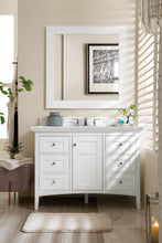 Load image into Gallery viewer, Palisades 48&quot; Single Vanity, Bright  White w/ 3 CM Carrara Marble Top