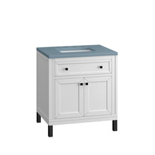 Load image into Gallery viewer, Bathroom Vanities Outlet Atlanta Renovate for LessChicago 30&quot; Single Vanity, Glossy White w/ 3CM Cala Blue Top