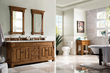 Load image into Gallery viewer, Brookfield 72&quot; Double Vanity, Country Oak w/ 3 CM Eternal Jasmine Pearl Quartz Top