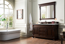 Load image into Gallery viewer, Brookfield 60&quot; Single Vanity, Burnished Mahogany w/ 3 CM Eternal Serena Quartz Top