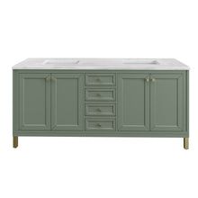Load image into Gallery viewer, Chicago 72&quot; Double Vanity, Smokey Celadon w/ 3CM Arctic Fall Top