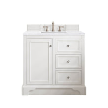 Load image into Gallery viewer, De Soto 36&quot; Single Vanity, Bright White w/ 3 CM Arctic Fall Solid Surface Top