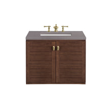 Load image into Gallery viewer, Amberly 30&quot; Single Vanity, Mid-Century Walnut w/ 3CM Grey Expo Top