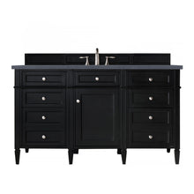 Load image into Gallery viewer, Brittany 60&quot; Single Vanity, Black Onyx, w/ 3 CM Charcoal Soapstone Quartz Top