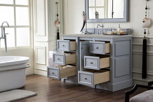 Bathroom Vanities Outlet Atlanta Renovate for LessDe Soto 48" Single Vanity, Silver Gray w/ 3 CM Eternal Serena Quartz Top