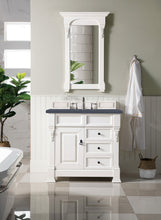 Load image into Gallery viewer, Brookfield 36&quot; Single Vanity, Bright White w/ 3 CM Charcoal Soapstone Quartz Top