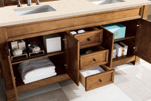 Load image into Gallery viewer, Bathroom Vanities Outlet Atlanta Renovate for LessBrookfield 72&quot; Double Vanity, Country Oak w/ 3 CM Eternal Marfil Quartz Top
