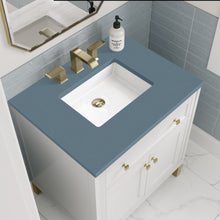 Load image into Gallery viewer, Chicago 30&quot; Single Vanity, Glossy White w/ 3CM Cala Blue Top
