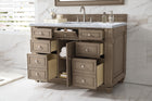 Bathroom Vanities Outlet Atlanta Renovate for LessBristol 48" Single Vanity, Whitewashed Walnut, w/ 3 CM Carrara Marble Top