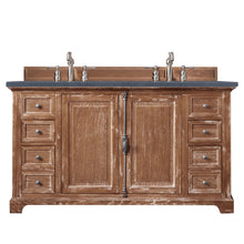 Load image into Gallery viewer, Providence 60&quot; Double Vanity Cabinet, Driftwood, w/ 3 CM Charcoal Soapstone Quartz Top