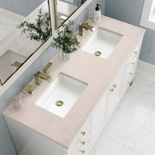 Load image into Gallery viewer, Chicago 60&quot; Double Vanity, Glossy White w/ 3CM Eternal Marfil Top