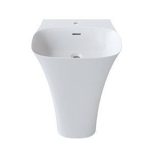 Jasper 20" Totem Sink in Glossy White