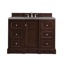 Load image into Gallery viewer, De Soto 48&quot; Single Vanity, Burnished Mahogany w/ 3 CM Grey Expo Quartz Top