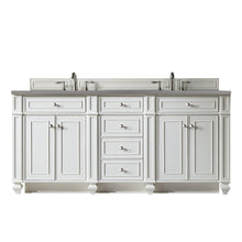 Load image into Gallery viewer, Bristol 72&quot; Double Vanity, Bright White, w/ 3 CM Grey Expo Quartz Top