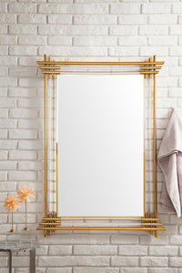 Sarasota 35.4" Mirror, Polished Gold and Lucite