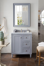 Load image into Gallery viewer, Copper Cove Encore 30&quot; Single Vanity, Silver Gray w/ 3 CM Carrara Marble Top