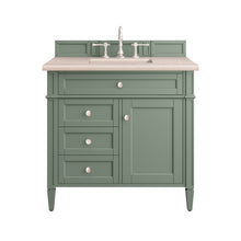 Load image into Gallery viewer, Brittany 36&quot; Single Vanity, Smokey Celadon w/ 3CM Eternal Marfil Top