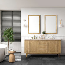 Load image into Gallery viewer, Laurent 72&quot; Double Vanity, Light Natural Oak w/ 3CM Eternal Marfil Top