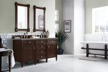 Load image into Gallery viewer, Brittany 60&quot; Burnished Mahogany Double Vanity w/ 3 CM Grey Expo Quartz Top