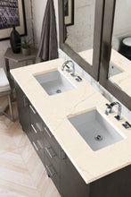 Load image into Gallery viewer, Metropolitan 60&quot; Double Vanity, Silver Oak, w/ 3 CM Eternal Marfil Quartz Top