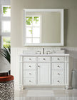 Bristol 48" Single Vanity, Bright White, w/ 3 CM Arctic Fall Solid Surface Top