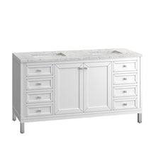 Load image into Gallery viewer, Bathroom Vanities Outlet Atlanta Renovate for LessChicago 60&quot; Double Vanity, Glossy White w/ 3CM Eternal Jasmine Pearl Top