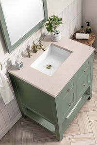 Bathroom Vanities Outlet Atlanta Renovate for LessBreckenridge 30" Single Vanity, Smokey Celadon w/ 3CM Eternal Marfil Top