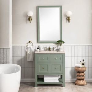 Breckenridge 30" Single Vanity, Smokey Celadon w/ 3CM Eternal Marfil Top
