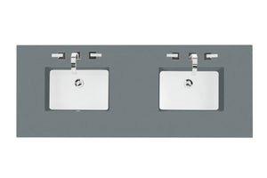Bathroom Vanities Outlet Atlanta Renovate for Less60" Double Top, 3 CM Cala Blue Quartz w/ Sink