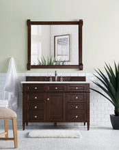 Load image into Gallery viewer, Brittany 48&quot; Burnished Mahogany Single Vanity w/ 3 CM Eternal Serena Quartz Top