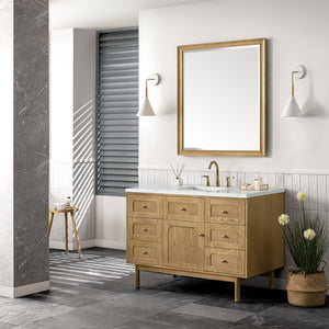 Bathroom Vanities Outlet Atlanta Renovate for LessLaurent 48" Single Vanity, Light Natural Oak w/ 3CM Ethereal Noctis Top